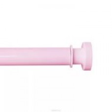 Карниз для ванной 115-205 см розовый с кольцами (ЕК 509)