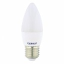 Лампа светодиодная E27-4500 8Вт свеча нейтральный свет General 638600