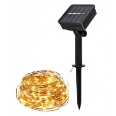 Светильник садовый на солнечных батареях (гирлянда) 11,9м желтая SLR-G03-100Y (100 LED) (5033320)