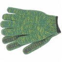Перчатки утепленные трикотажные, гелевое ПВХ-покрытие, 7 класс, зеленые Россия Сибртех 68184
