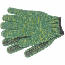Перчатки утепленные трикотажные, гелевое ПВХ-покрытие, 7 класс, зеленые Россия Сибртех 68184