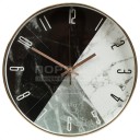 Часы настенные 30 см кварцевые, круглые, пластик, стекло, Мрамор, Y4-5131/ 395917
