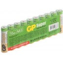Батарейка AA LR06 1,5V alkaline 10шт. пальчик GP Super 15A-2CRB10 (в пленке) 02700