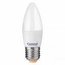 Лампа светодиодная E27-4500 12Вт свеча нейтральный свет General 661093