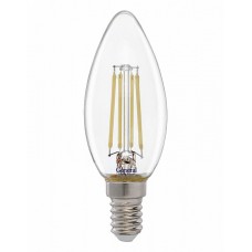 АКЦИЯ!!!Лампа светодиодная филоментная E14-6500 8Вт свеча холодный свет GENERAL 649973