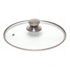 Крышка для сковороды 20 см с металлическим ободом, круглая (крш200/р058м)