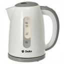 Чайник электрический DELTA DL-1106 2200 Вт, 1,7 л белый с серым