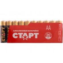 Батарейка AA LR6 1.5V alkaline 20шт СТАРТ 19146