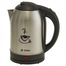 Чайник электрический DELTA DL-1333 "Coffee time" 1500 Вт, 2 л, нерж. с черн.